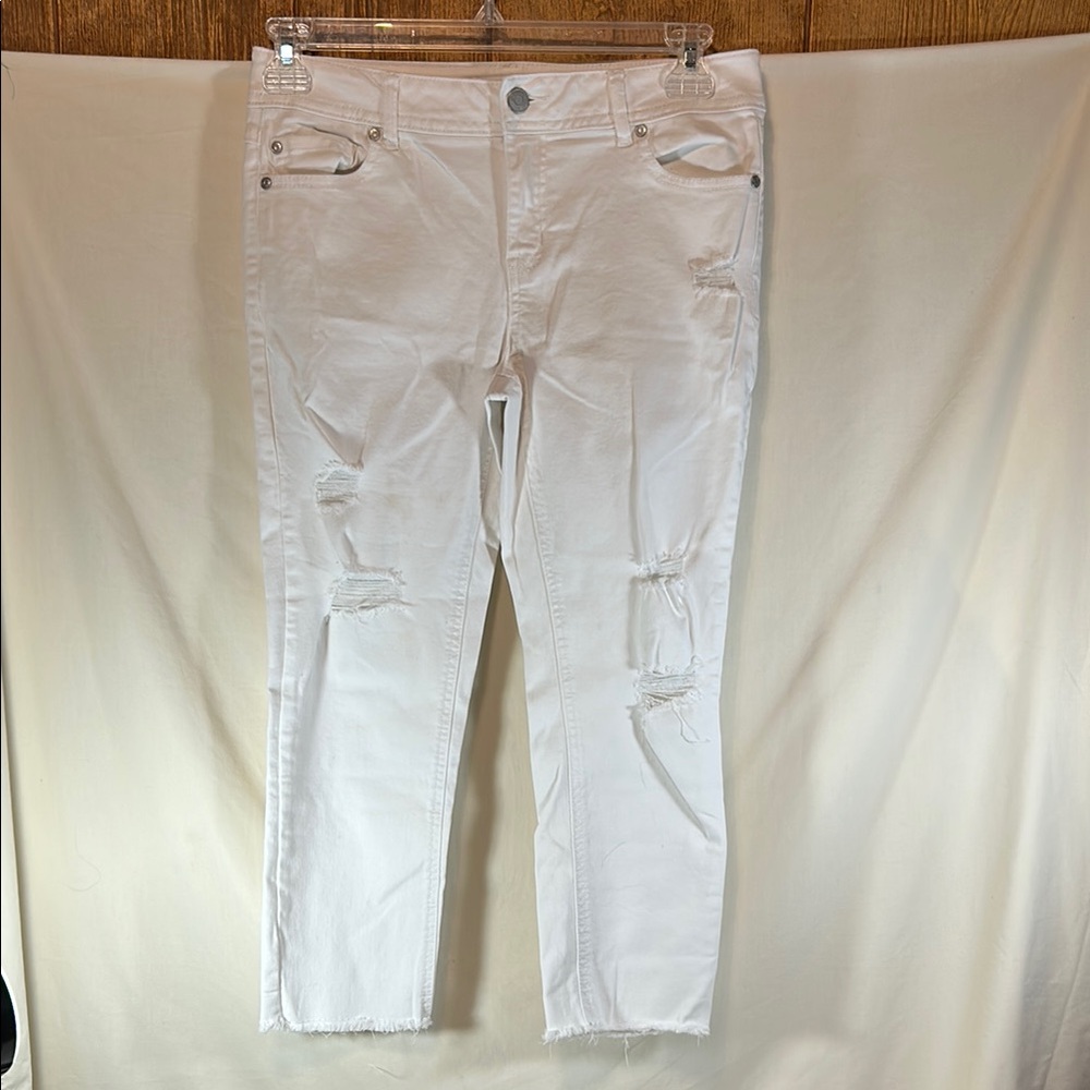 Cato White Distressed Women's Jeans
